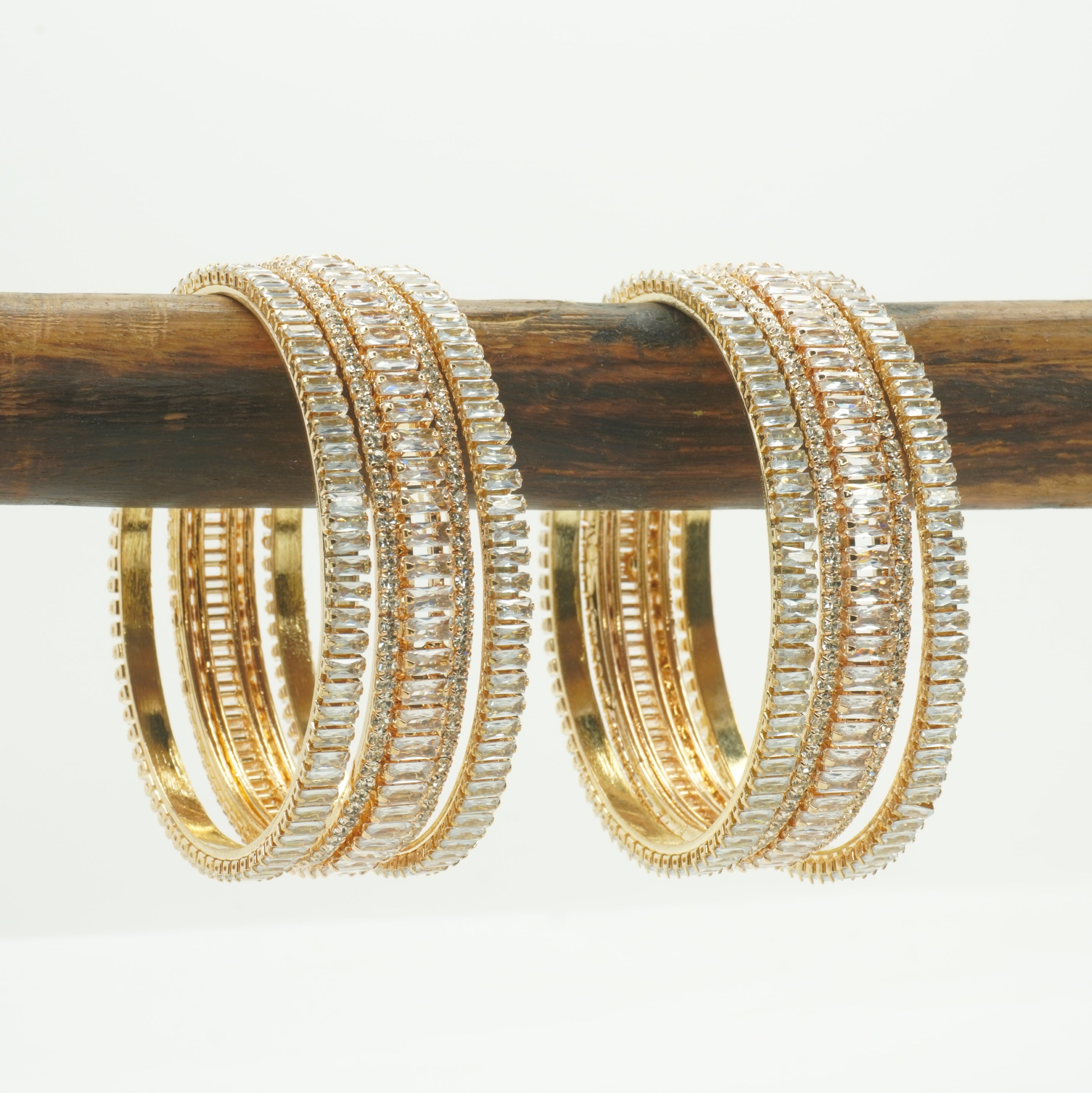 Latest Gold AD Bangles Pair | Stylish Designer Kangan for Women | Bridal Collection