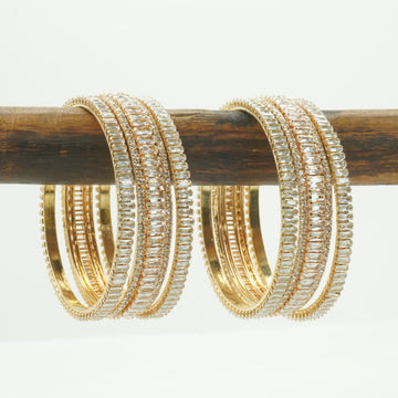 Latest Gold AD Bangles Pair | Stylish Designer Kangan for Women | Bridal Collection